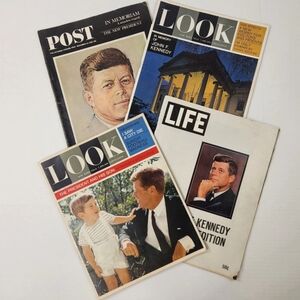 Vintage JFK Magazine Lot – LOOK POST LIFE Memorial Editions